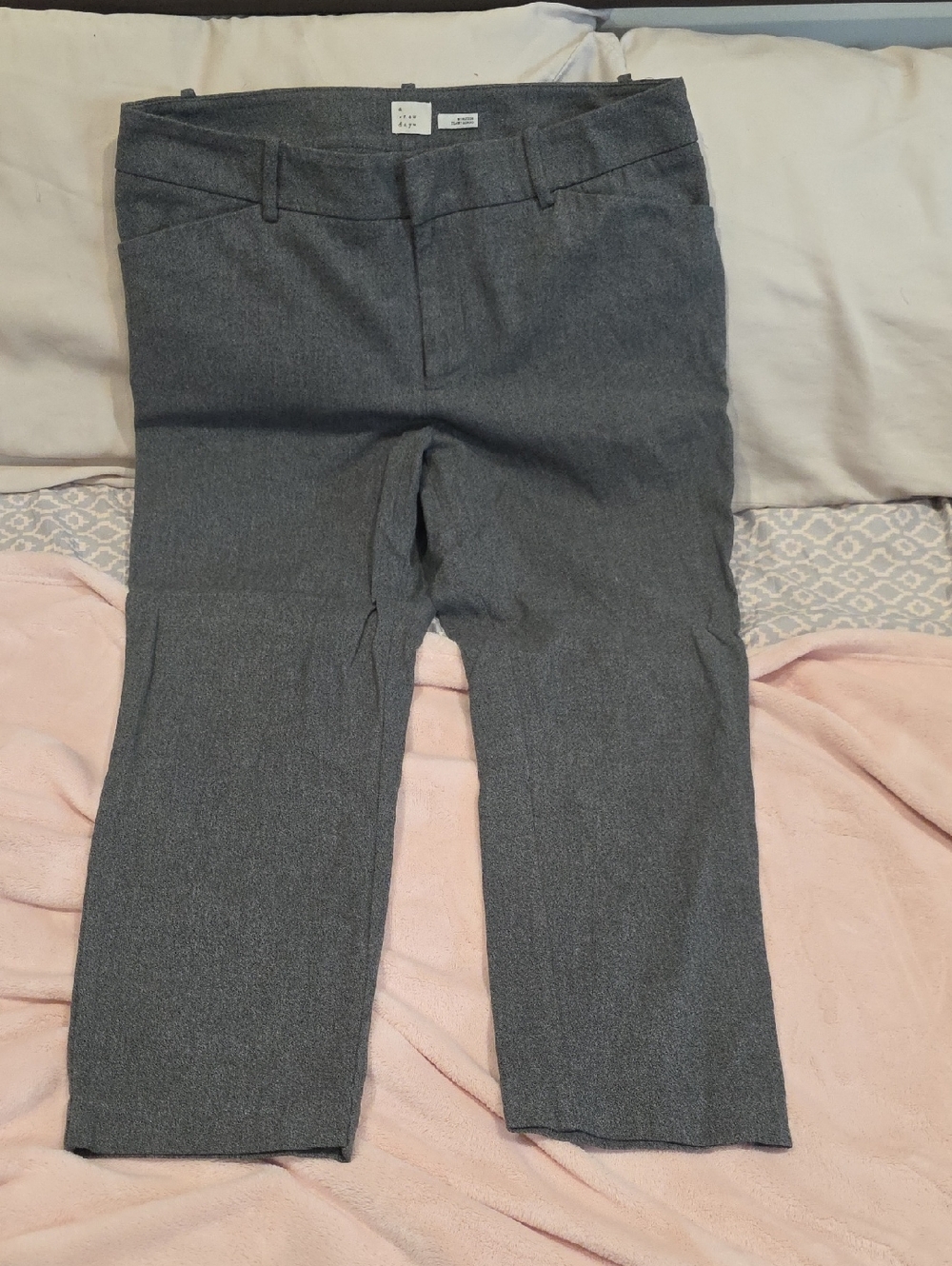 a new day Gray Stretch Dress Ankle Pants